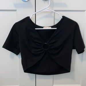 Black crop top